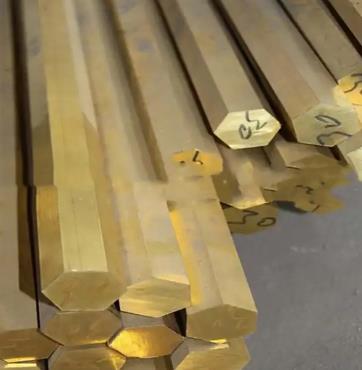 Tin bronze hexagonal rod for electrical connection